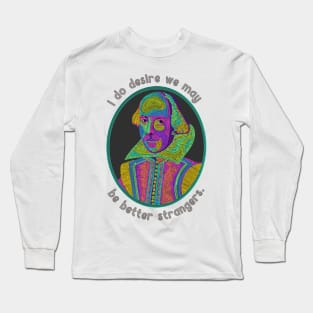 William Shakespeare Portrait and Quote Long Sleeve T-Shirt